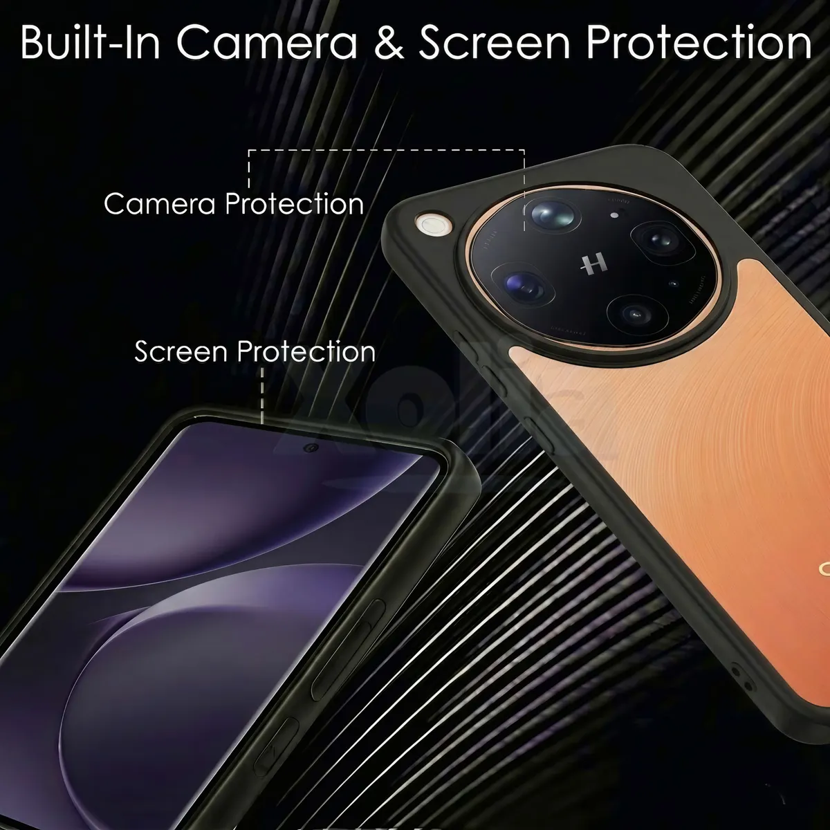 Xolia Back Cover for OPPO Find X9 Ultra 5G (Transparent, Black, Shock Proof, Plastic, Silicon, Pack of: 1) — image 3 of 4