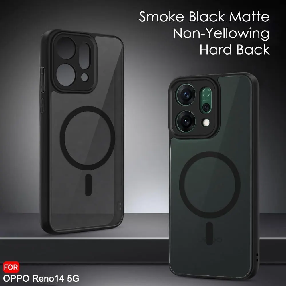 Micvir Back Cover for Oppo Reno 14 5G (Black, Shock Proof, Plastic, Silicon, Pack of: 1) — image 3 of 5