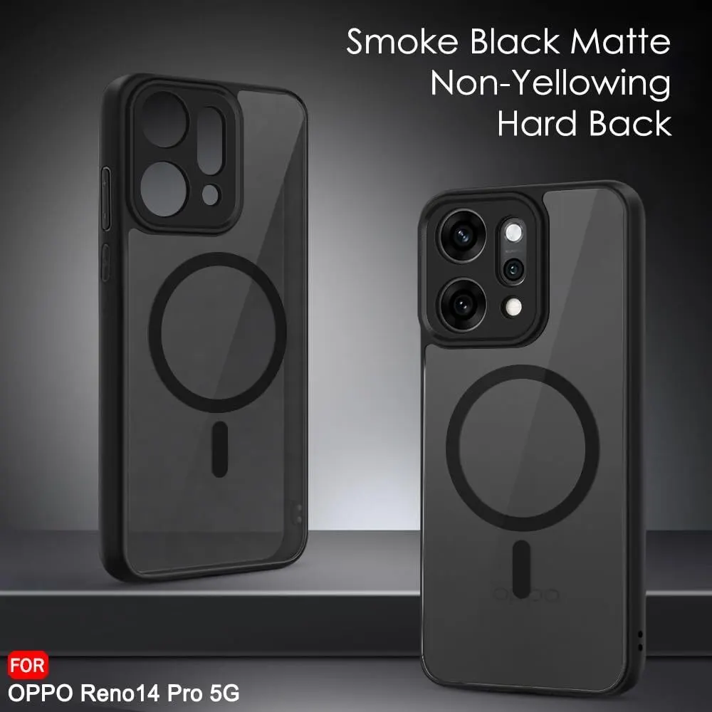 Micvir Back Cover for Oppo Reno 14 Pro 5G (Black, Shock Proof, Plastic, Silicon, Pack of: 1) — image 3 of 5