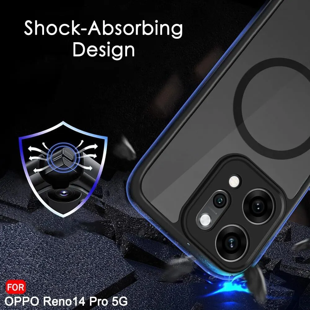 Micvir Back Cover for Oppo Reno 14 Pro 5G (Black, Shock Proof, Plastic, Silicon, Pack of: 1) — image 5 of 5