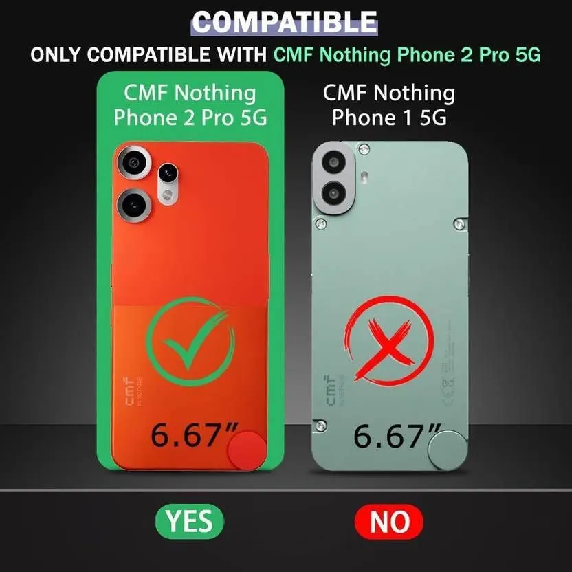 Micvir Back Cover for CMF by Nothing Phone 2 Pro 5G (Transparent, Black, Shock Proof, Plastic, Silicon, Pack of: 1) — image 2 of 2