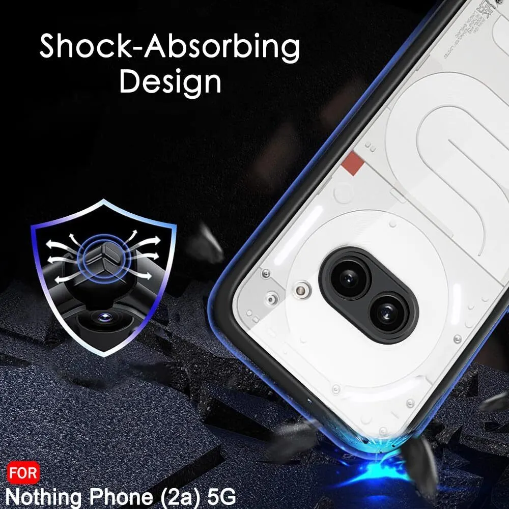 Micvir Back Cover for Nothing Phone (2a) 5G (Transparent, Black, Shock Proof, Plastic, Silicon, Pack of: 1) — image 4 of 5