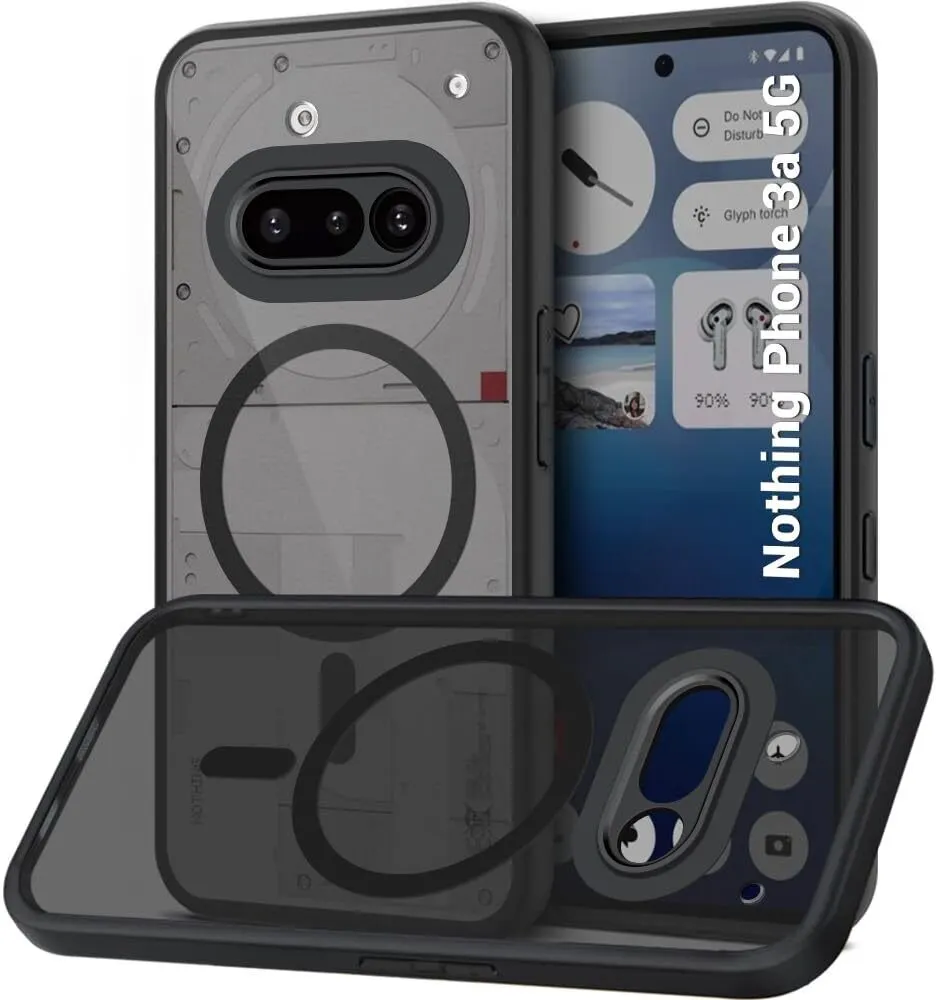 Micvir Back Cover for Nothing Phone (3a) (Black, Shock Proof, Pack of: 1)