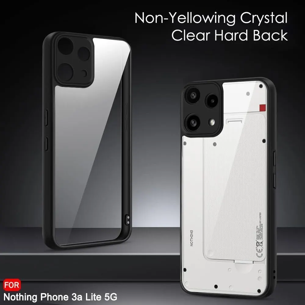 Xolia Back Cover for Nothing Phone (3a) Lite (Transparent, Black, Shock Proof, Plastic, Silicon, Pack of: 1) — image 3 of 5