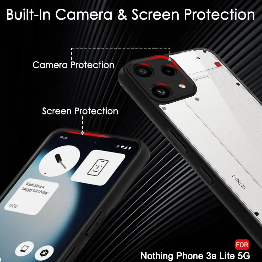 Xolia Back Cover for Nothing Phone (3a) Lite (Transparent, Black, Shock Proof, Plastic, Silicon, Pack of: 1) — image 4 of 5