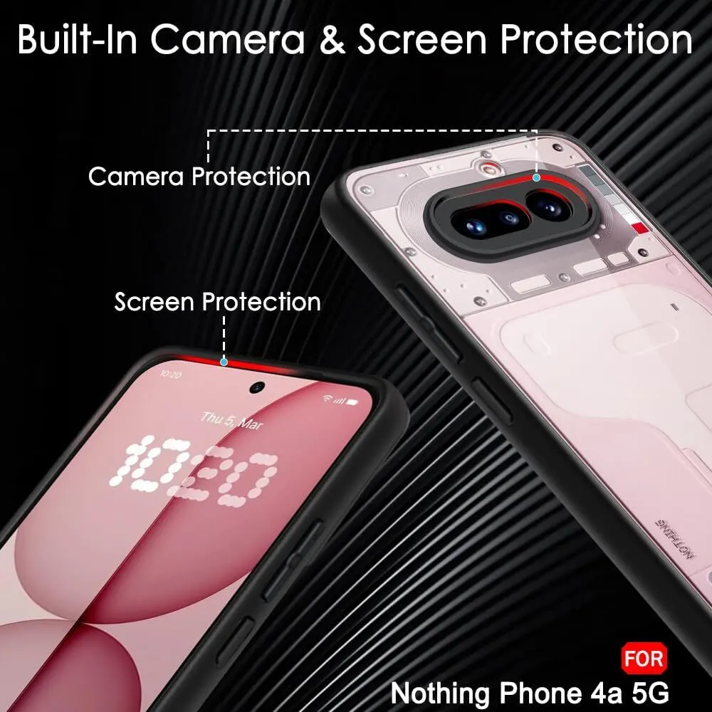 Xolia Back Cover for Nothing Phone 4a 5G (Transparent, Black, Shock Proof, Plastic, Silicon, Pack of: 1) — image 4 of 5