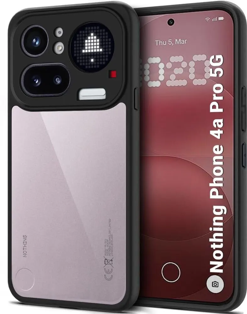 Xolia Back Cover for Nothing Phone 4a Pro 5G (Transparent, Black, Shock Proof, Plastic, Silicon, Pack of: 1)