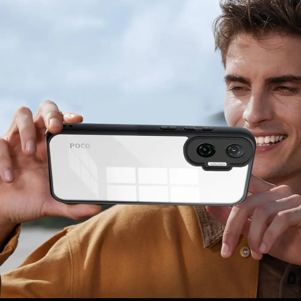 Micvir Back Cover for Poco F7 5G (Transparent, Black, Shock Proof, Plastic, Silicon, Pack of: 1) — image 5 of 5