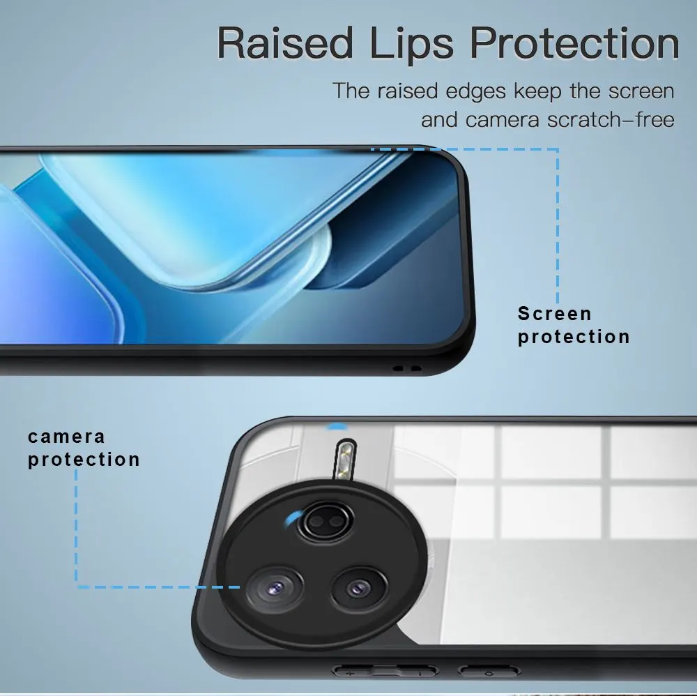 Micvir Back Cover for Poco F7 Pro (Transparent, Black, Shock Proof, Pack of: 1) — image 4 of 5