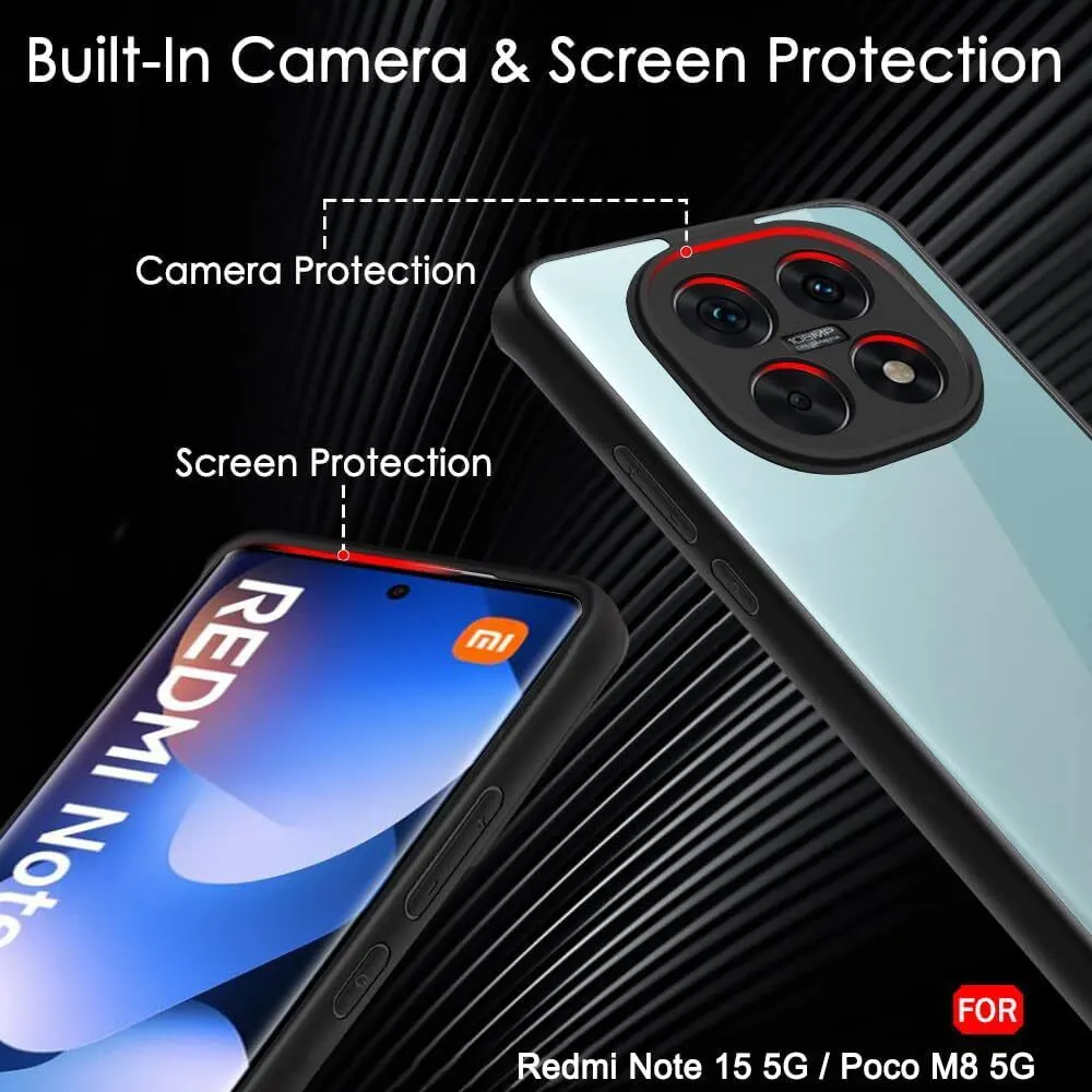 Xolia Back Cover for POCO M8 5G (Transparent, Black, Shock Proof, Pack of: 1) — image 4 of 5