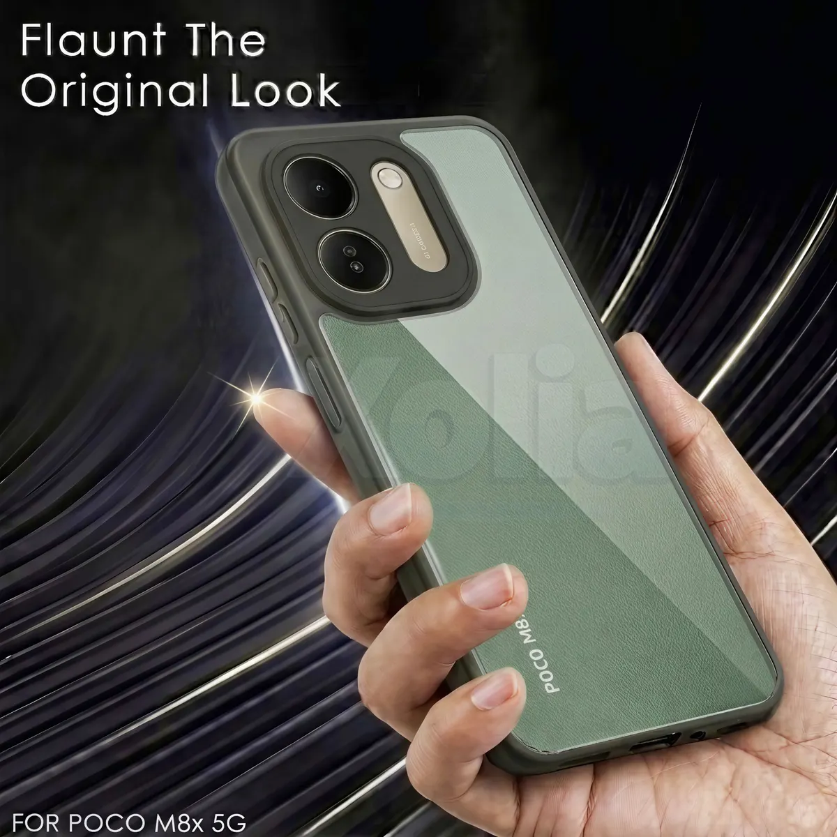 Xolia Back Cover for POCO M8x 5G (Transparent, Black, Shock Proof, Plastic, Silicon, Pack of: 1) — image 4 of 4