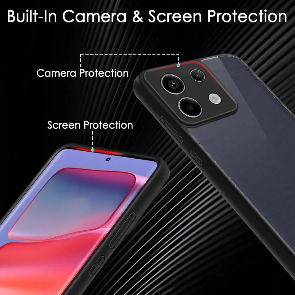 Micvir Back Cover for Poco X6 5G (Transparent, Black, Shock Proof, Plastic, Silicon, Pack of: 1) — image 3 of 5