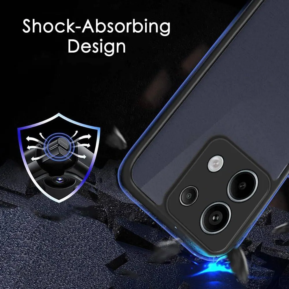 Micvir Back Cover for Poco X6 5G (Transparent, Black, Shock Proof, Plastic, Silicon, Pack of: 1) — image 4 of 5