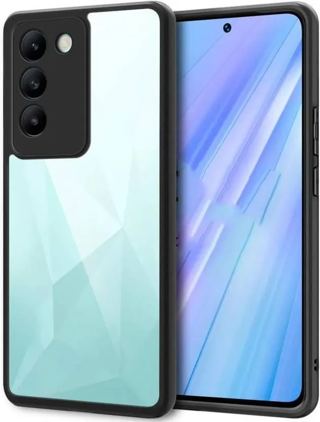 Micvir Back Cover for Redmi 15 5G (Transparent, Black, Shock Proof, Pack of: 1)