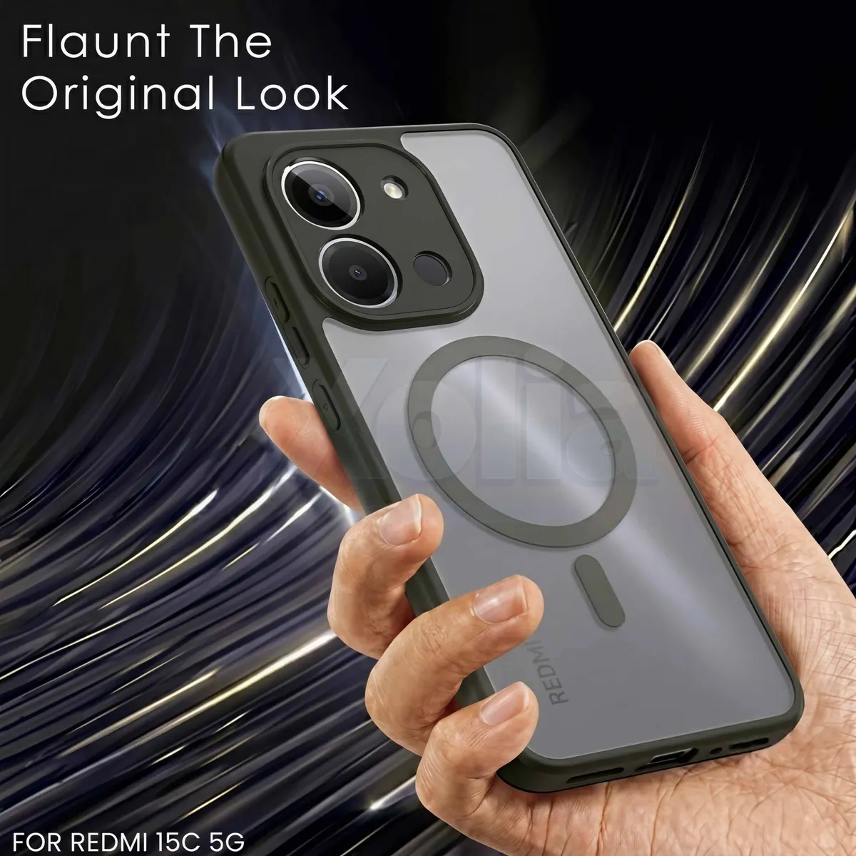 Xolia Back Cover for Redmi 15c 5G (Black, Shock Proof, Plastic, Pack of: 1) — image 5 of 5