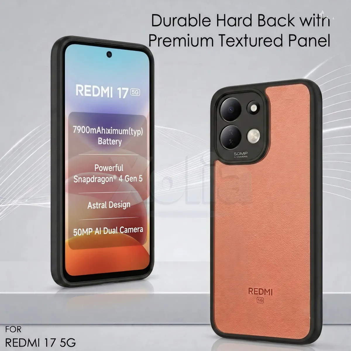 Xolia Back Cover for Redmi 17 5G (Transparent, Black, Shock Proof, Plastic, Silicon, Pack of: 1) — image 3 of 5