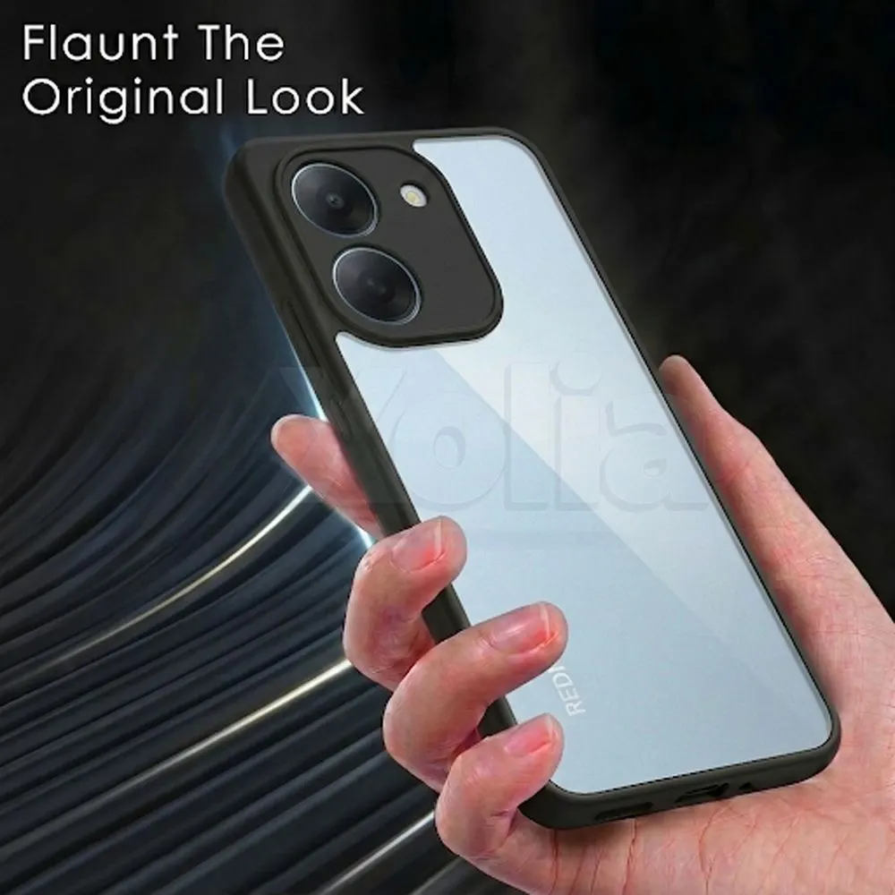 Xolia Back Cover for Redmi A7 5G (Transparent, Black, Shock Proof, Plastic, Silicon, Pack of: 1) — image 4 of 4