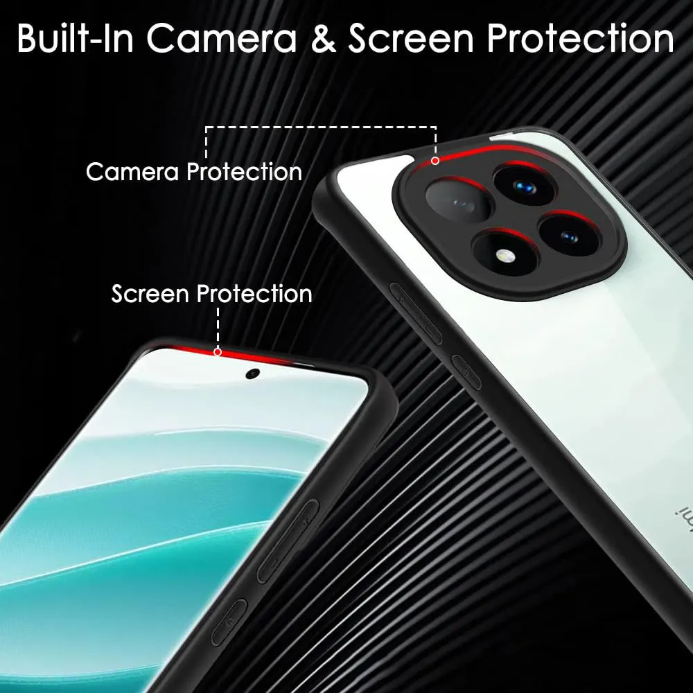 Xolia Back Cover for Redmi Note 15 Pro 5G (Transparent, Black, Shock Proof, Plastic, Silicon, Pack of: 1) — image 4 of 5