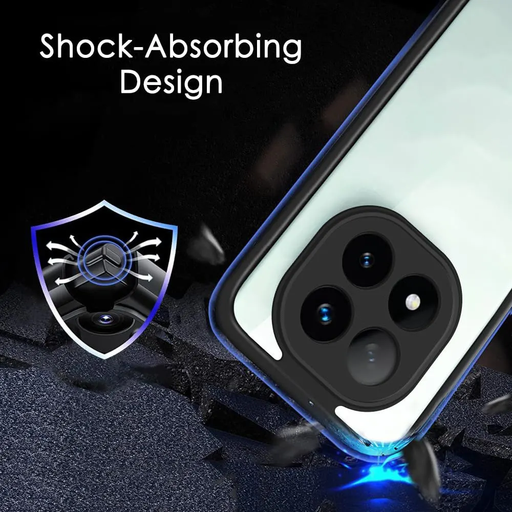 Xolia Back Cover for Redmi Note 15 Pro 5G (Transparent, Black, Shock Proof, Plastic, Silicon, Pack of: 1) — image 5 of 5