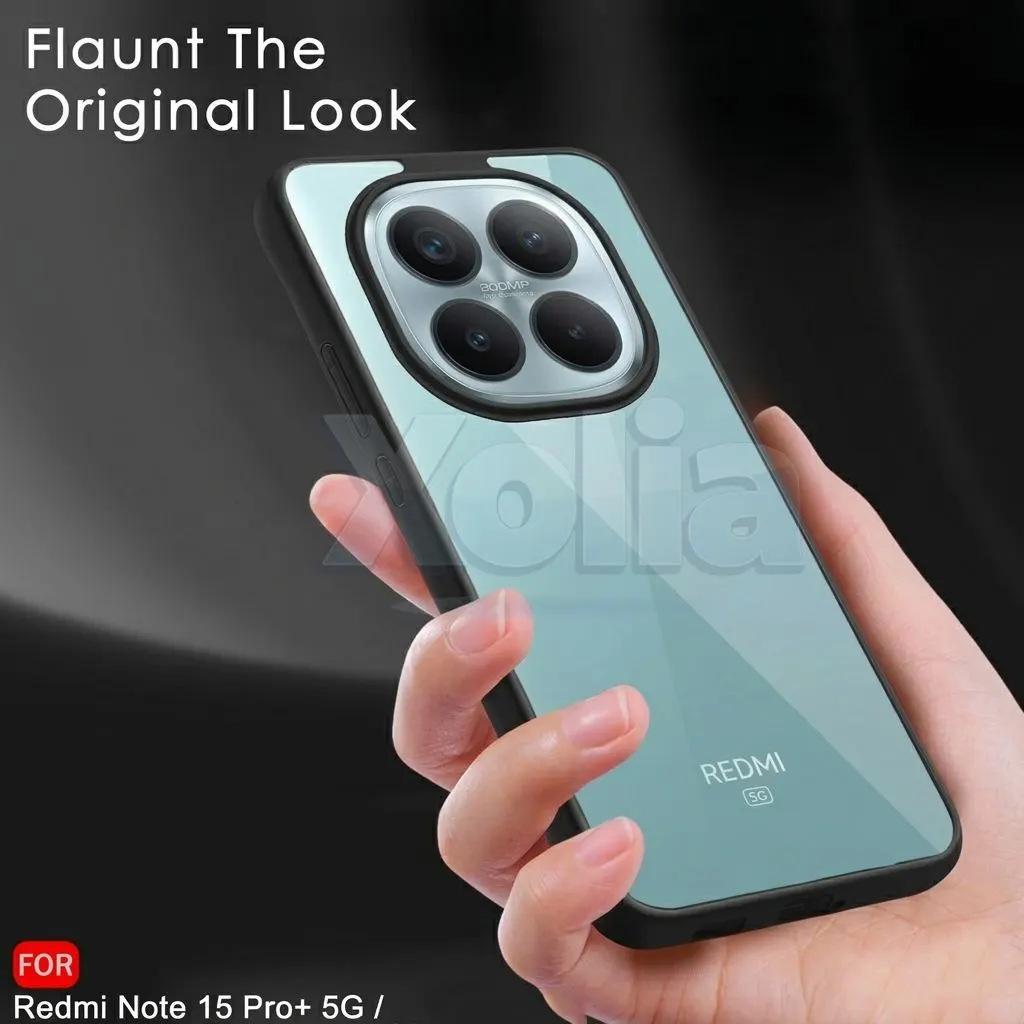 Xolia Back Cover for Redmi Note 15 Pro Plus 5G (Transparent, Black, Shock Proof, Plastic, Silicon, Pack of: 1) — image 5 of 5