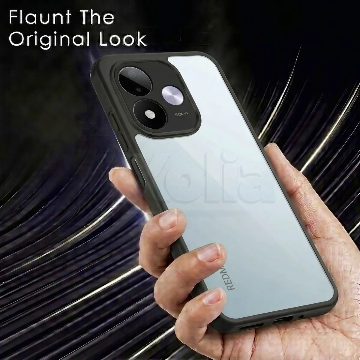 Xolia Back Cover for Redmi Note 17 5G (Transparent, Black, Shock Proof, Plastic, Silicon, Pack of: 1) — image 3 of 3