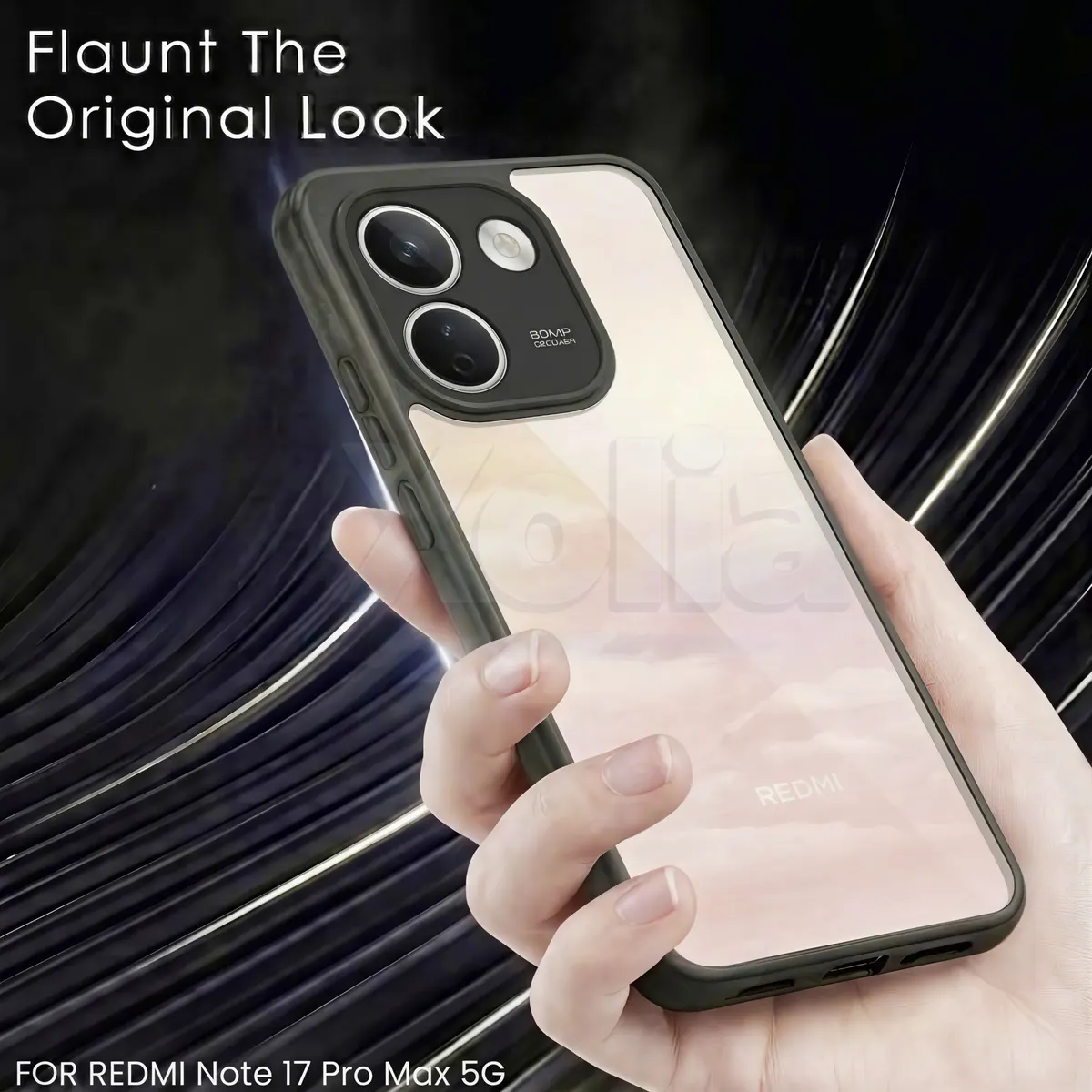 Xolia Back Cover for Redmi Note 17 Pro Max 5G (Transparent, Black, Shock Proof, Plastic, Silicon, Pack of: 1) — image 5 of 5