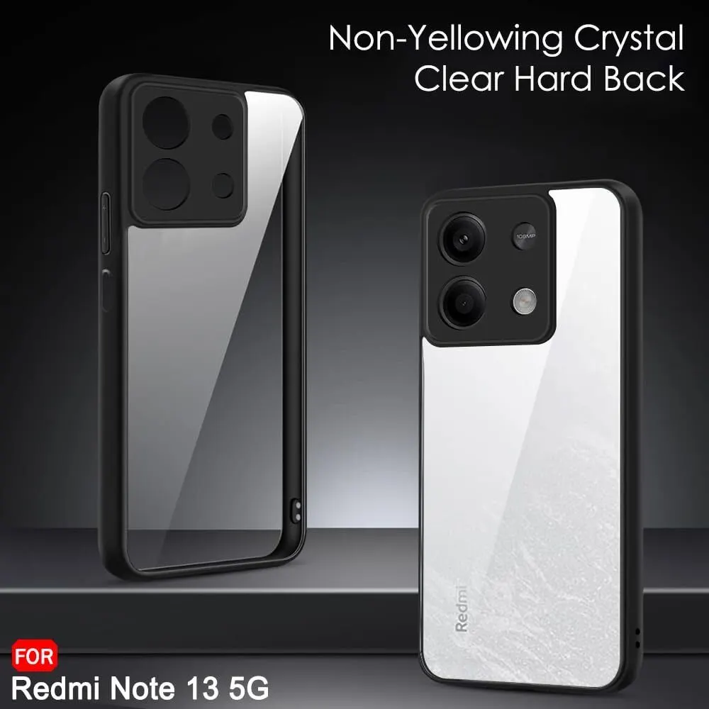 Micvir Back Cover for realme 13 5G (Transparent, Black, Plastic, Silicon, Pack of: 1) — image 2 of 5
