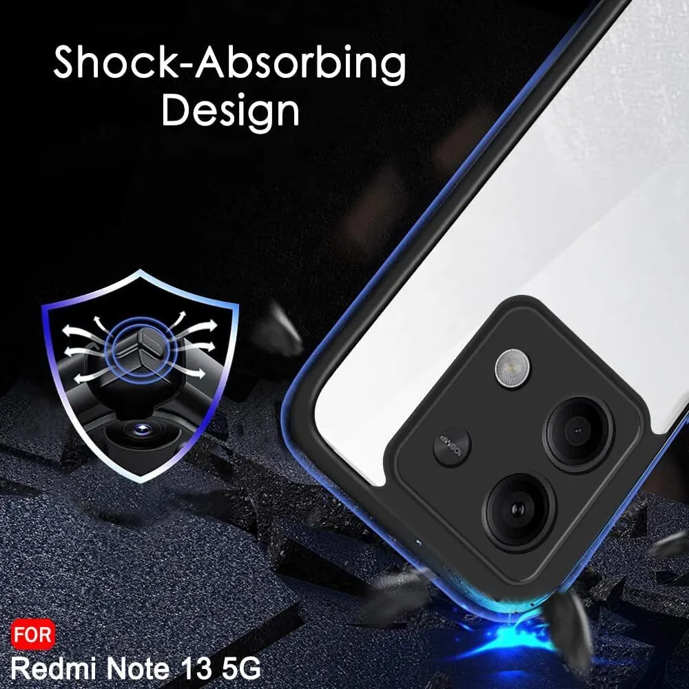 Micvir Back Cover for realme 13 5G (Transparent, Black, Plastic, Silicon, Pack of: 1) — image 4 of 5