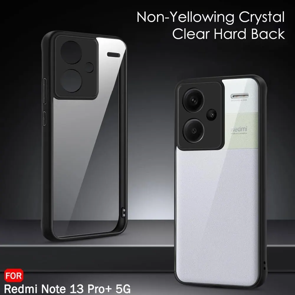Micvir Back Cover for Redmi Note 13 Pro Plus 5G (Transparent, Black, Shock Proof, Plastic, Silicon, Pack of: 1) — image 2 of 5
