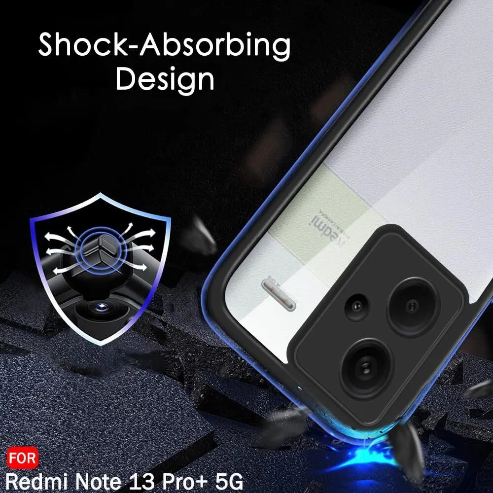 Micvir Back Cover for Redmi Note 13 Pro Plus 5G (Transparent, Black, Shock Proof, Plastic, Silicon, Pack of: 1) — image 4 of 5