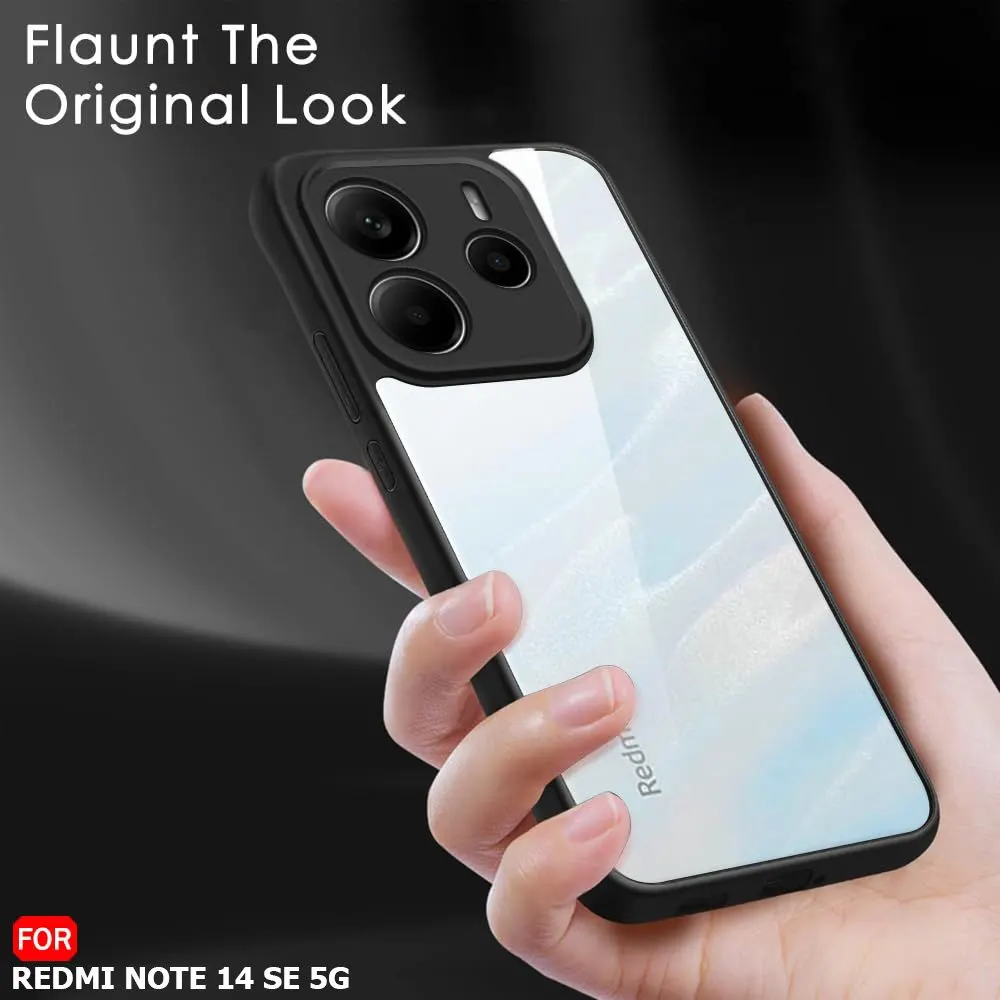 Micvir Back Cover for Redmi Note 14 SE 5G (Transparent, Black, Shock Proof, Plastic, Silicon, Pack of: 1) — image 5 of 5