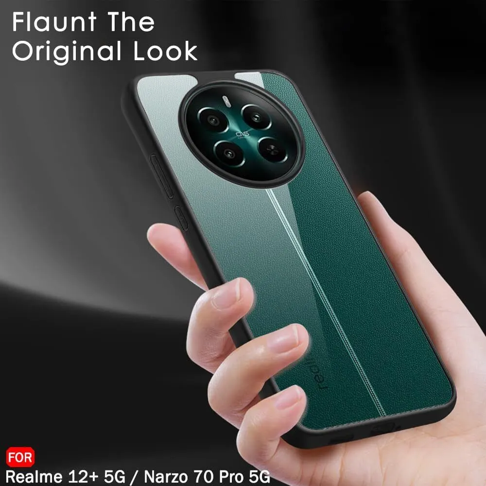 Micvir Back Cover for Realme 12 Plus 5G (Transparent, Black, Shock Proof, Plastic, Silicon, Pack of: 1) — image 5 of 5