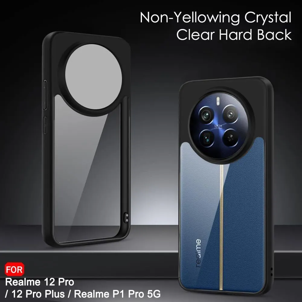 Micvir Back Cover for Realme 12 Pro 5G (Transparent, Black, Shock Proof, Pack of: 1) — image 3 of 5