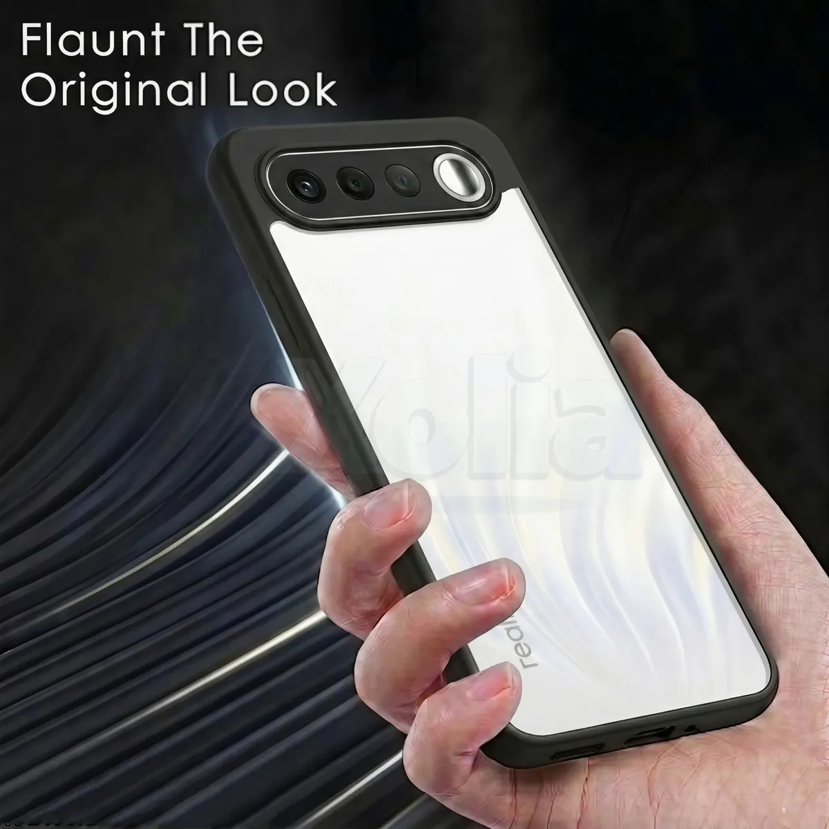 Xolia Back Cover for Realme 16 5G (Transparent, Black, Shock Proof, Plastic, Silicon, Pack of: 1) — image 4 of 4