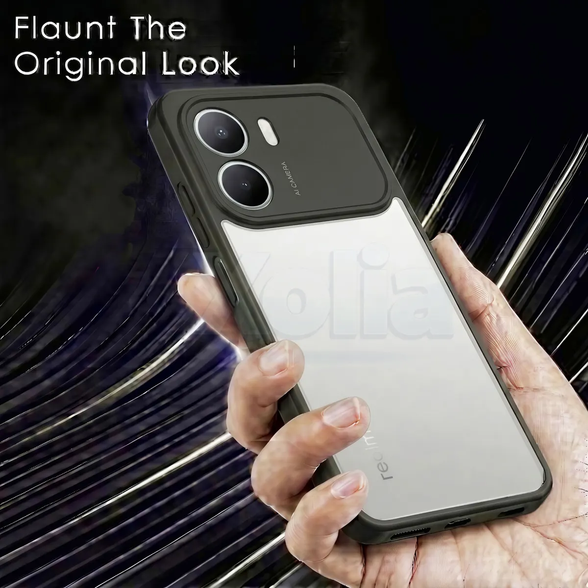 Xolia Back Cover for Realme C100i (Transparent, Black, Shock Proof, Plastic, Silicon, Pack of: 1) — image 4 of 4