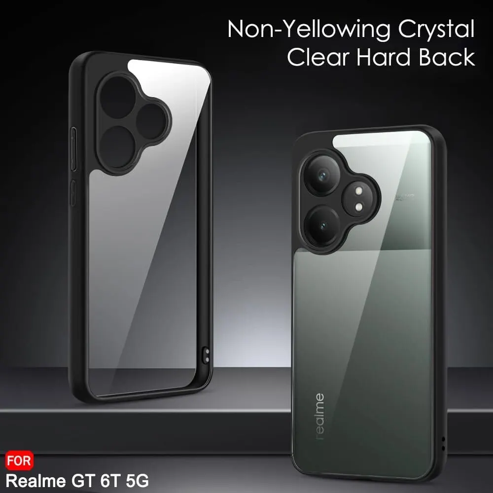 Micvir Back Cover for Realme GT 6T 5G (Transparent, Shock Proof, Plastic, Silicon, Pack of: 1) — image 2 of 5