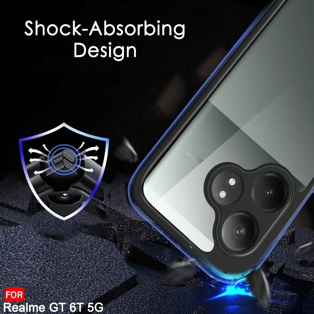 Micvir Back Cover for Realme GT 6T 5G (Transparent, Shock Proof, Plastic, Silicon, Pack of: 1) — image 4 of 5