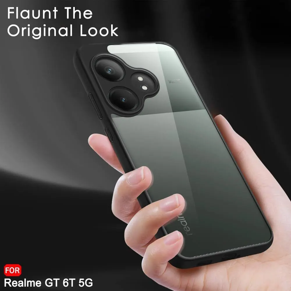 Micvir Back Cover for Realme GT 6T 5G (Transparent, Shock Proof, Plastic, Silicon, Pack of: 1) — image 5 of 5