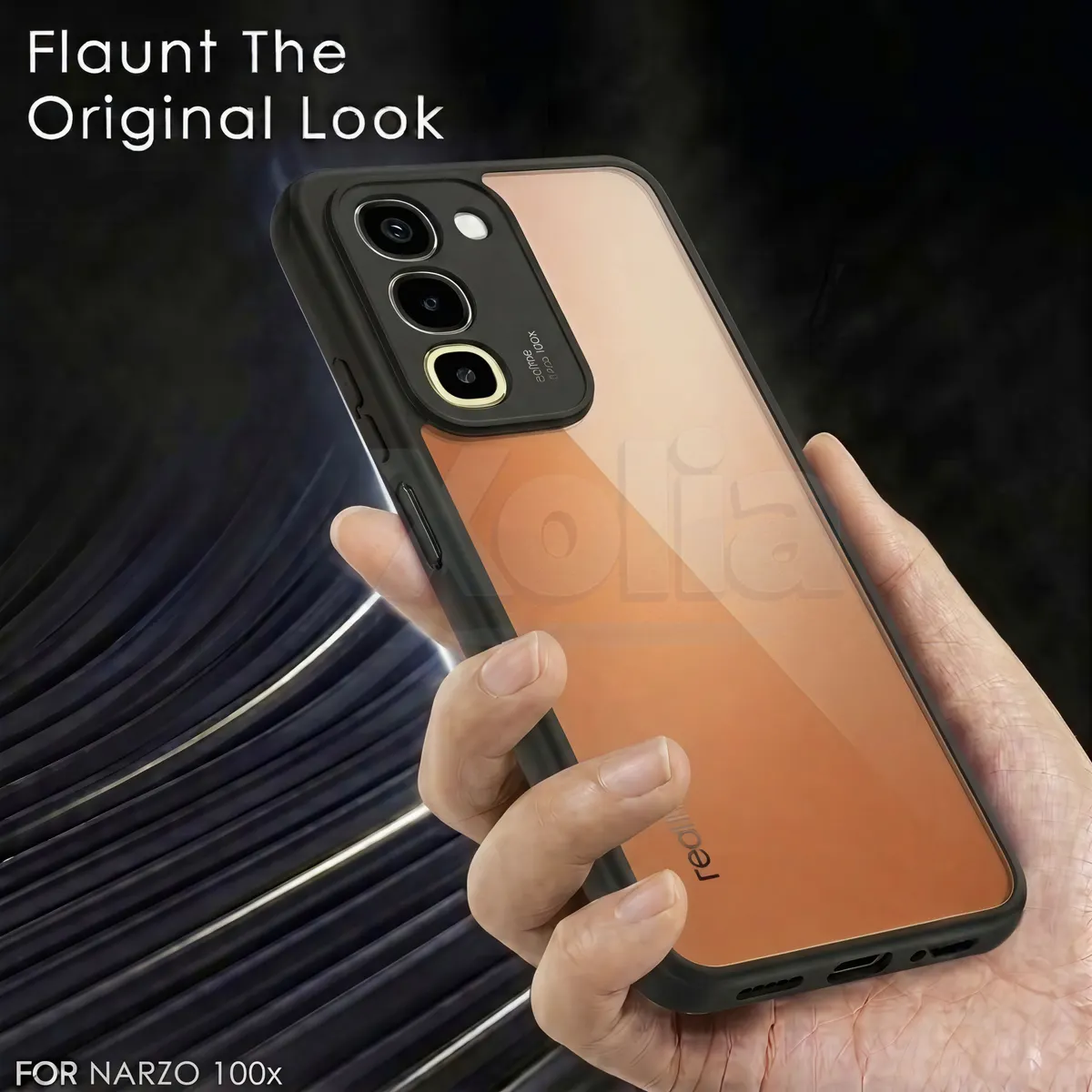 Xolia Back Cover for realme NARZO 100x 5G (Transparent, Black, Shock Proof, Plastic, Silicon, Pack of: 1) — image 4 of 4