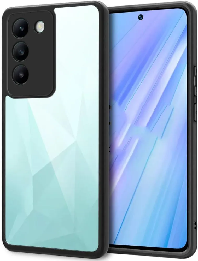 Micvir Back Cover for Realme Narzo 80x 5G (Transparent, Black, Shock Proof, Pack of: 1)