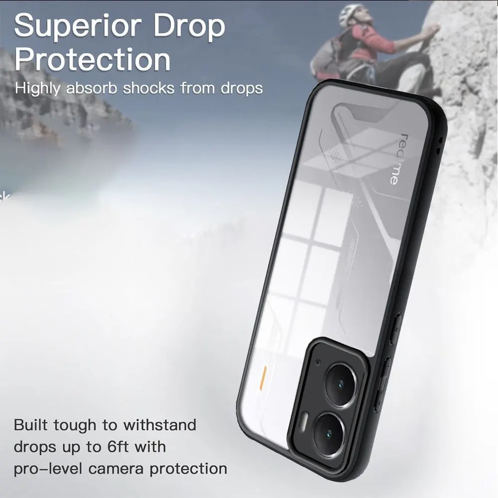 Micvir Back Cover for realme P3 5G (Transparent, Black, Shock Proof, Plastic, Silicon, Pack of: 1) — image 3 of 5