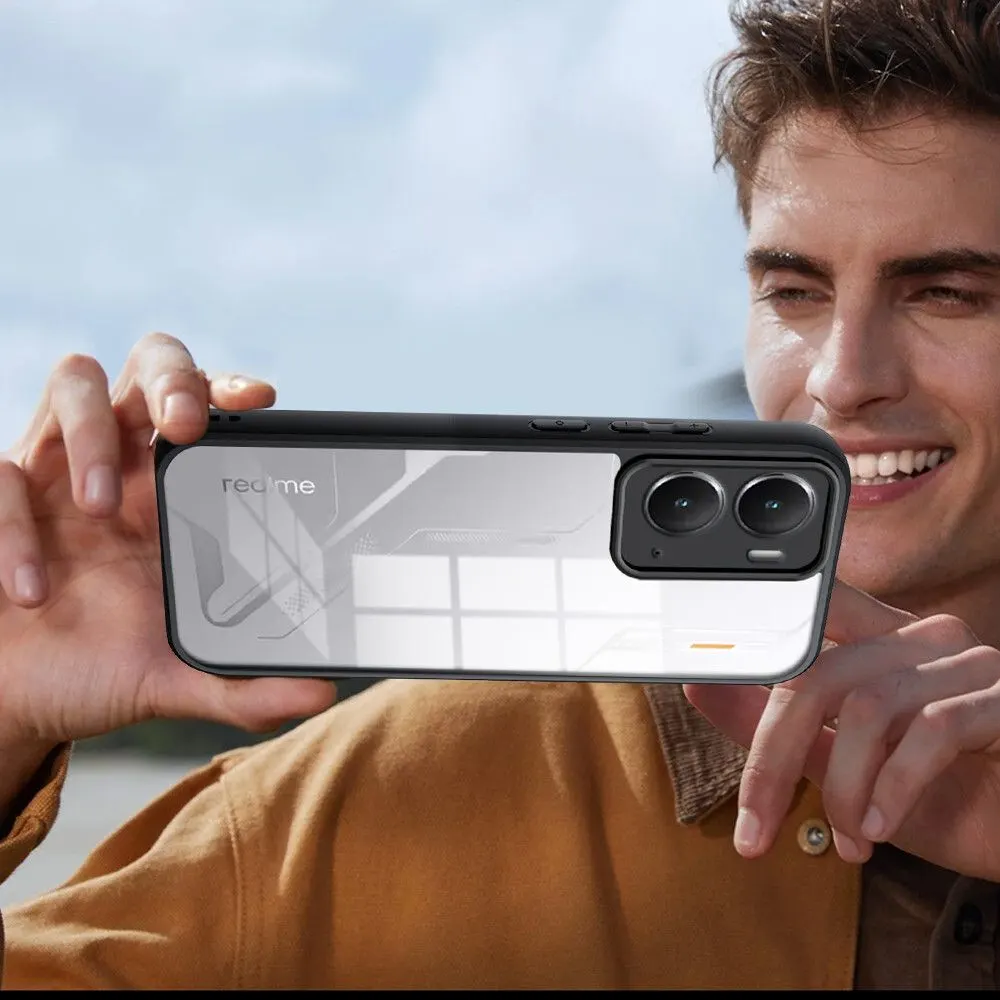 Micvir Back Cover for realme P3 5G (Transparent, Black, Shock Proof, Plastic, Silicon, Pack of: 1) — image 5 of 5