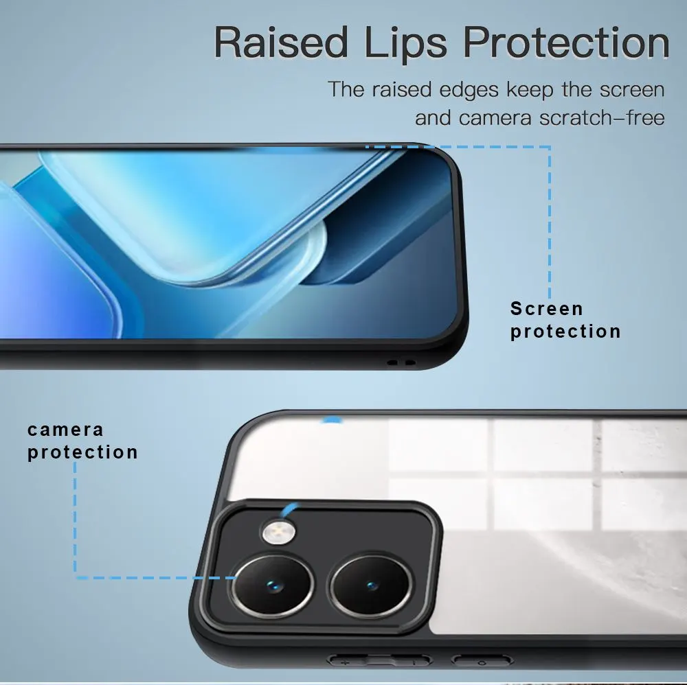 Micvir Back Cover for Realme P3 Ultra 5G (Transparent, Black, Shock Proof, Plastic, Silicon, Pack of: 1) — image 4 of 5