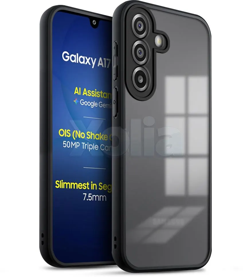 Xolia Back Cover for Samsung Galaxy A26 5G (Transparent, Black, Shock Proof, Pack of: 1)