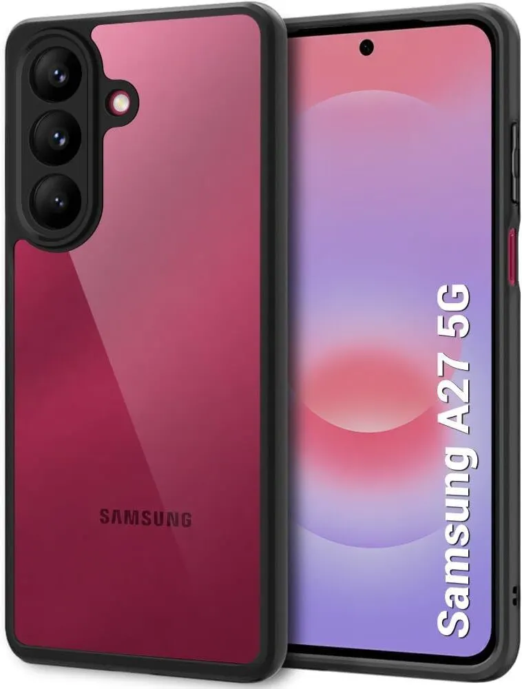 Xolia Back Cover for Samsung Galaxy A27 5G (Transparent, Black, Shock Proof, Plastic, Pack of: 1)