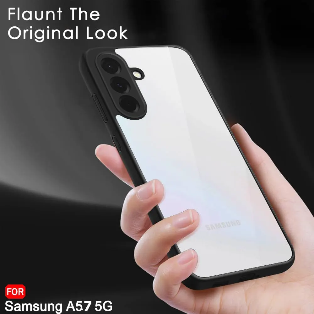 Xolia Back Cover for SAMSUNG Galaxy A57 5G (Transparent, Black, Shock Proof, Plastic, Silicon, Pack of: 1) — image 4 of 5