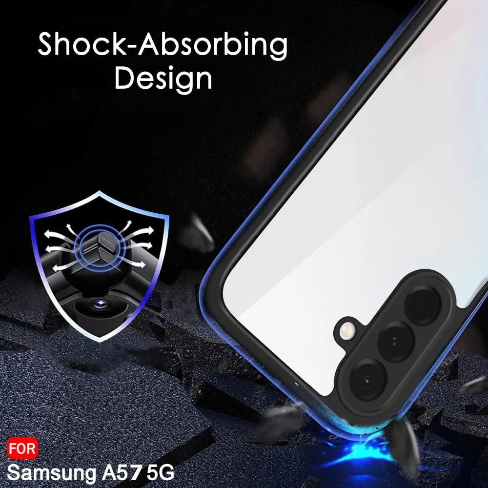 Xolia Back Cover for SAMSUNG Galaxy A57 5G (Transparent, Black, Shock Proof, Plastic, Silicon, Pack of: 1) — image 5 of 5