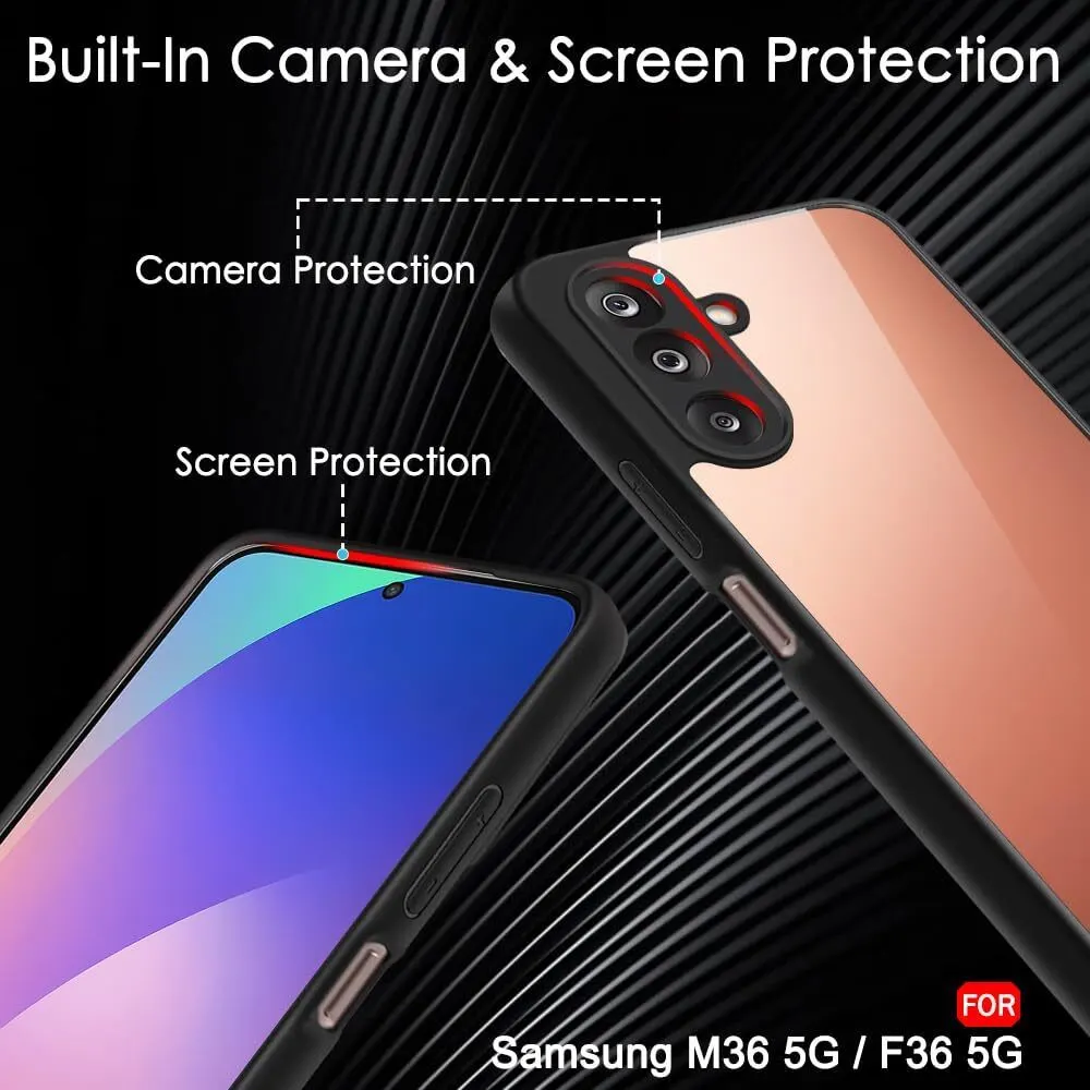 Micvir Back Cover for Samsung Galaxy F36 5G (Transparent, Black, Shock Proof, Pack of: 1) — image 4 of 5