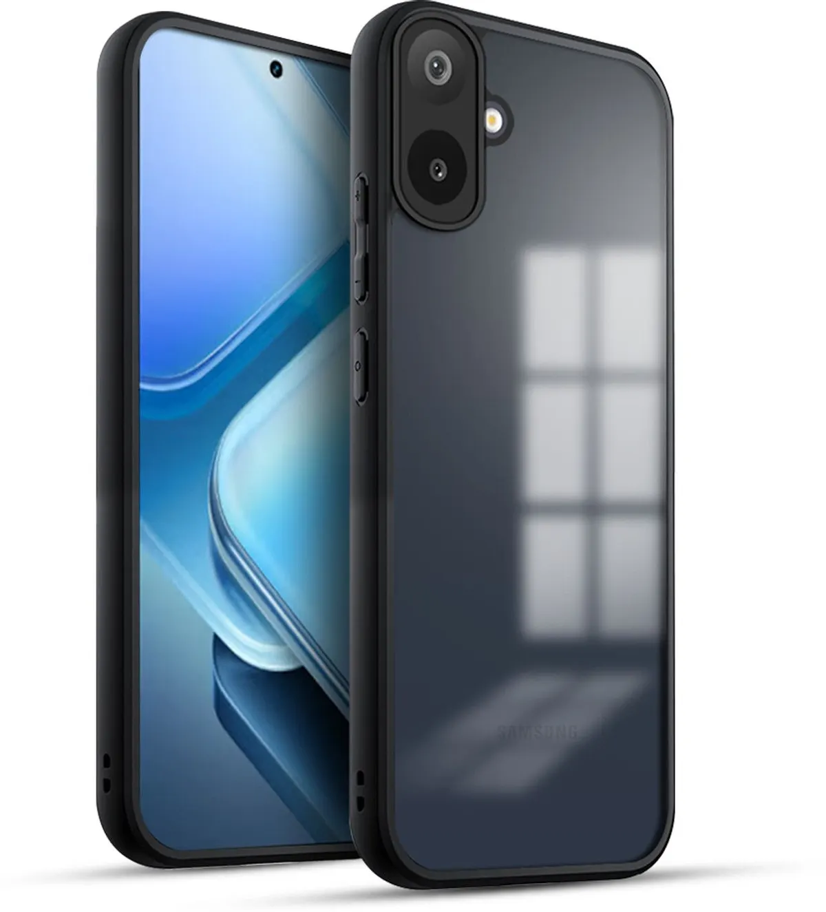 Xolia Back Cover for Samsung Galaxy F70e 5G (Transparent, Black, Shock Proof, Pack of: 1)