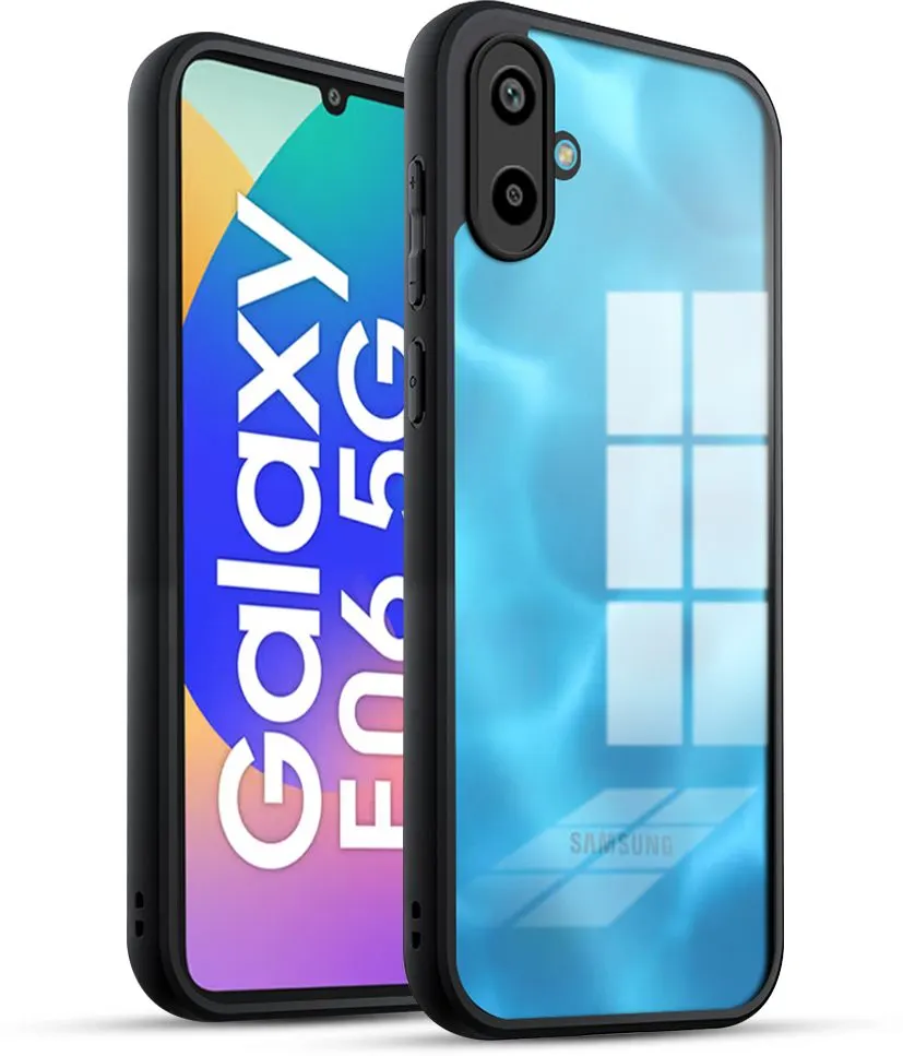 Micvir Back Cover for SAMSUNG Galaxy M06 5G (Transparent, Black, Shock Proof, Plastic, Silicon, Pack of: 1)